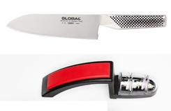 Global BOX SET G-46220BR GLOBAL Knife Set 2pc Santoku & Sharpener (G46 & 220/BR) in Canada