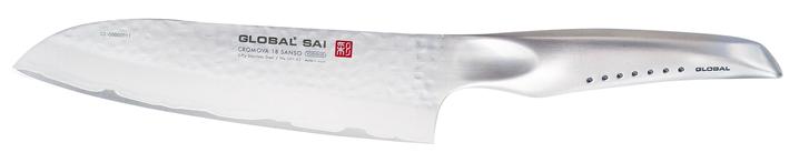 Global SAI-Santoku Knife 19cm, Hammered Finish in Canada 